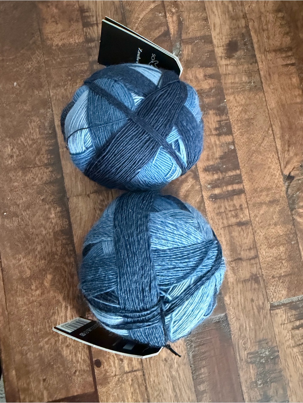 Schoppel high end Soft Blue Ombre Yarn Ball - lot of 2